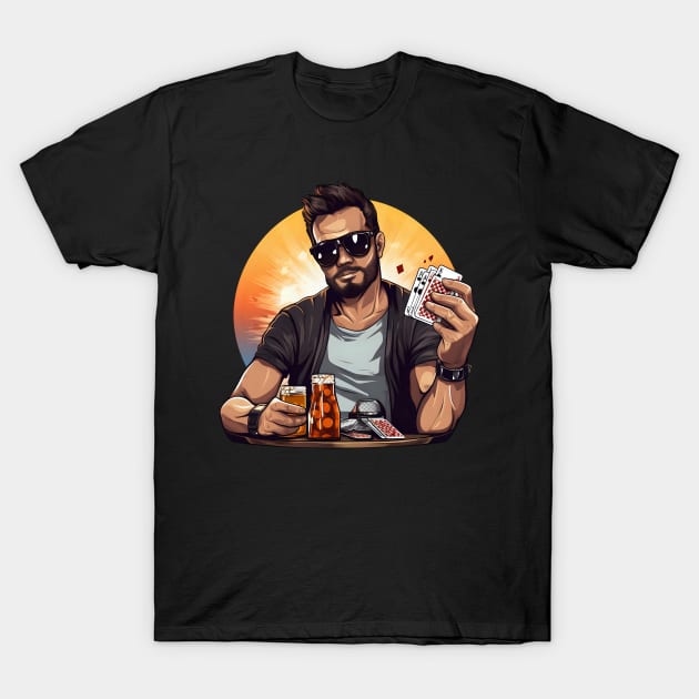 Poker Shirt | Poker And Beer T-Shirt by Gawkclothing